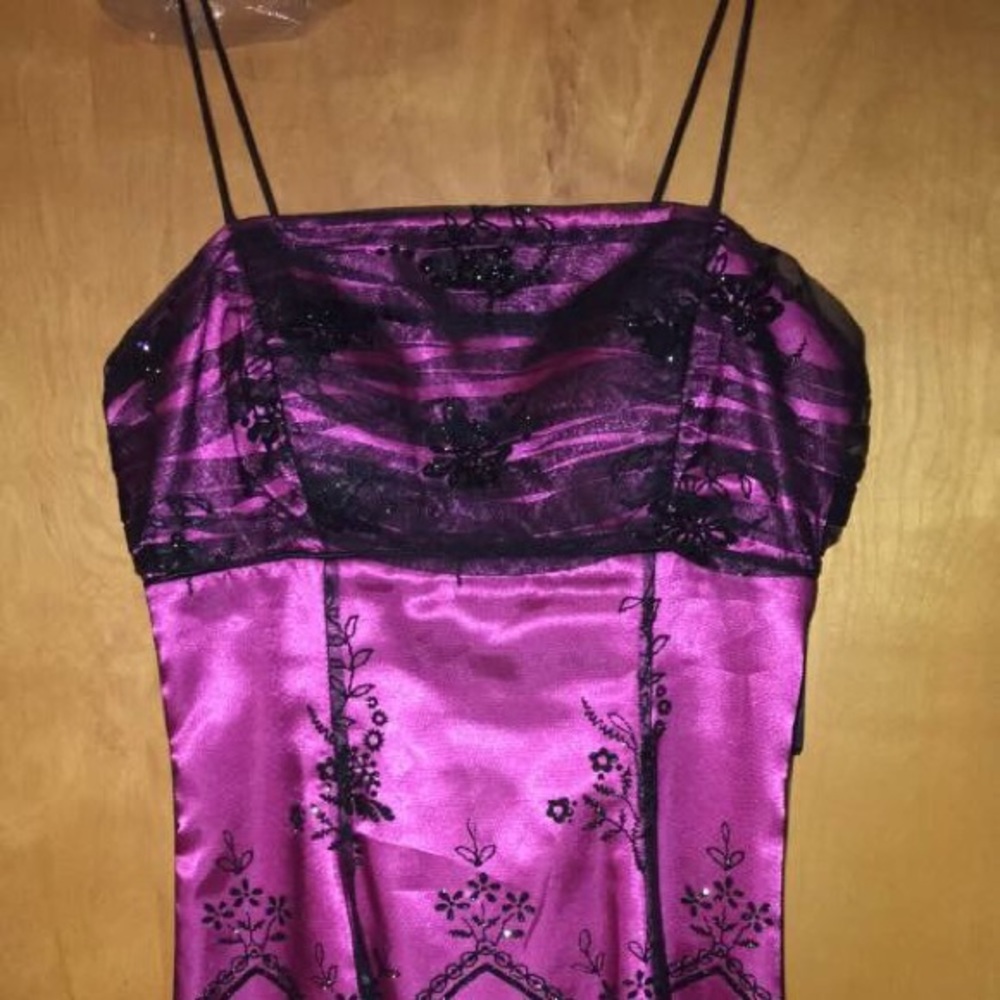 Pink and black dress. Wore once.